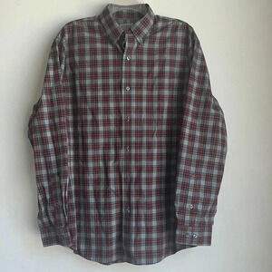 L.L. Bean Traditional Fit Plaid Button Down Shirt, Men’s Size L, 100% Cotton